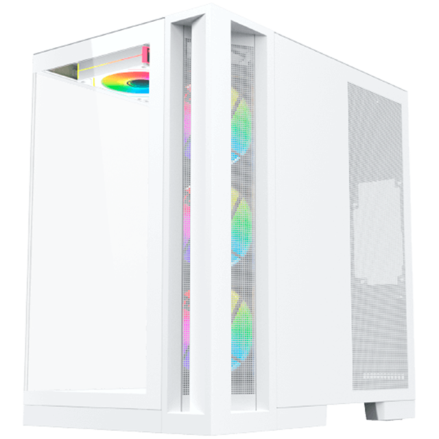 Кутия XIGMATEK Aqua 7 White, Mid Tower, 1x USB 3.0, 1x USB Type-C, HD Audio, M-ATX/Mini ITX/ATX/E-ATX