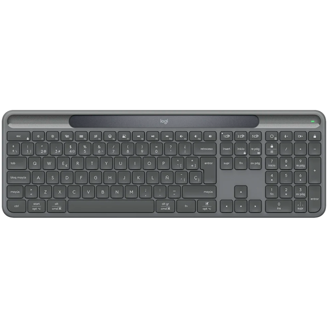 Клавиатура Logitech Slim Solar Plus, Bluetooth/Wireless, US (QWERTY), Graphite