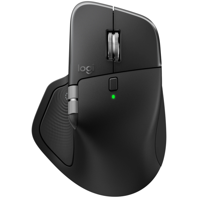 Мишка Logitech MX Master 4 for Mac, оптична (8000 dpi), Bluetooth/Wireless, бяла, 8 бутона, SpaceBlack
