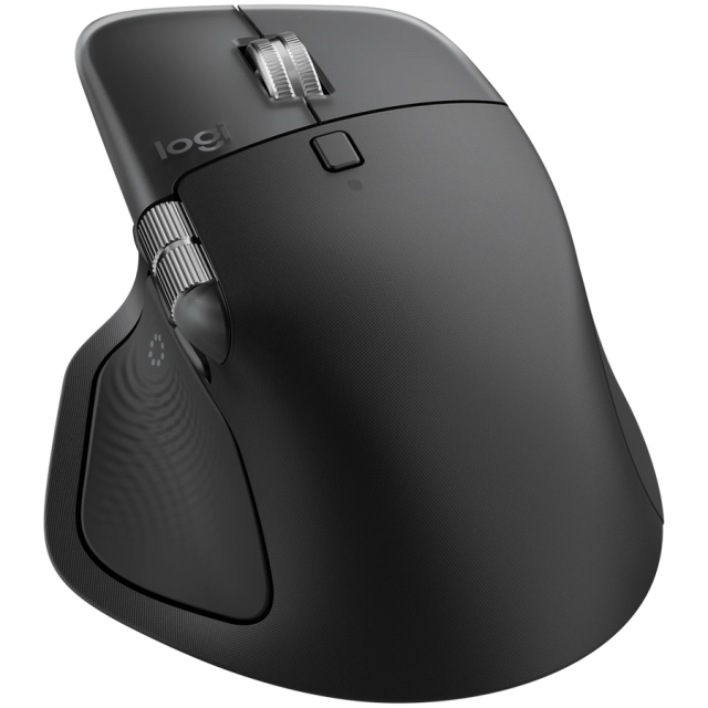 Мишка Logitech MX Master 4 for Mac, оптична (8000 dpi), Bluetooth/Wireless, бяла, 8 бутона, SpaceBlack