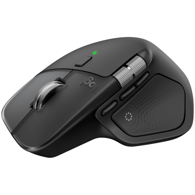 Мишка Logitech MX Master 4 for Mac, оптична (8000 dpi), Bluetooth/Wireless, бяла, 8 бутона, SpaceBlack