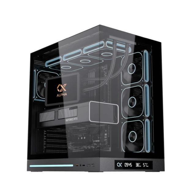 Кутия XIGMATEK Cloud DGT Black, Middle Tower, 1x USB 3.0, 1x USB 2.0, HD Audio, M-ATX/Mini ITX/ATX/E-ATX