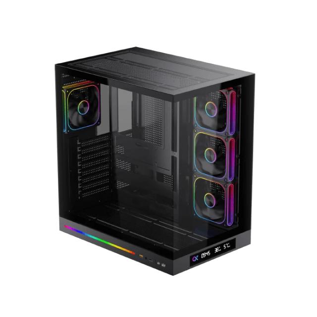 Кутия XIGMATEK Cloud DGT Black, Middle Tower, 1x USB 3.0, 1x USB 2.0, HD Audio, M-ATX/Mini ITX/ATX/E-ATX
