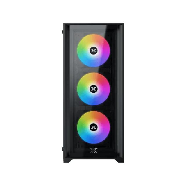 Кутия XIGMATEK Quantum Black, Middle Tower, 1x USB 3.0, 2x USB 2.0, HD Audio, EATX / ATX / mATX / Mini-ITX