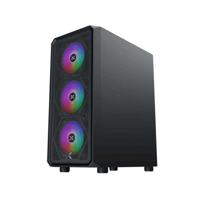 Кутия XIGMATEK DUO X Black, Middle Tower, 1x USB 3.0, 2x USB 2.0, HD Audio, EATX / ATX / mATX / Mini-ITX
