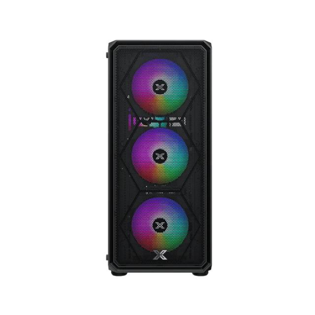 Кутия XIGMATEK DUO X Black, Middle Tower, 1x USB 3.0, 2x USB 2.0, HD Audio, EATX / ATX / mATX / Mini-ITX