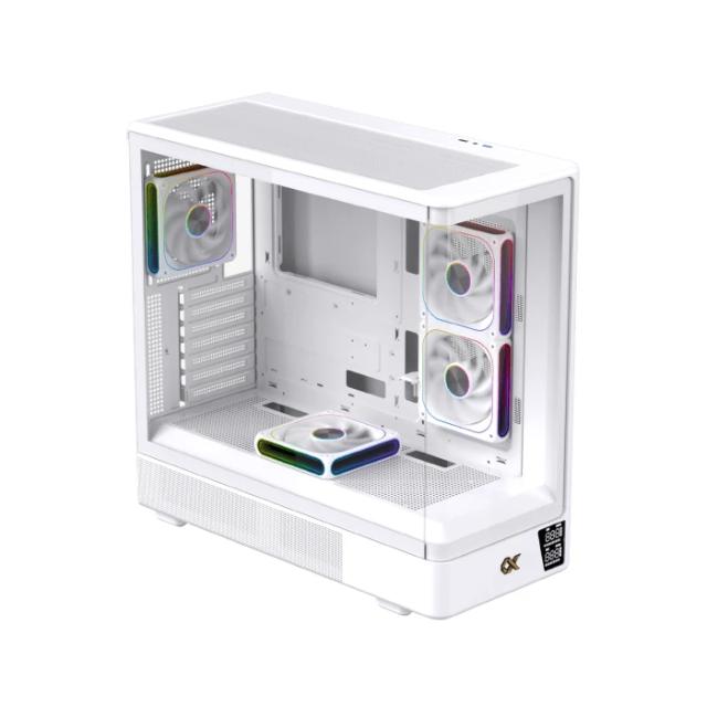 Кутия XIGMATEK Moon DGT Arctic White, Middle Tower, 1x USB 3.0, 1x USB 2.0, HD Audio, EATX / ATX / mATX / Mini-ITX