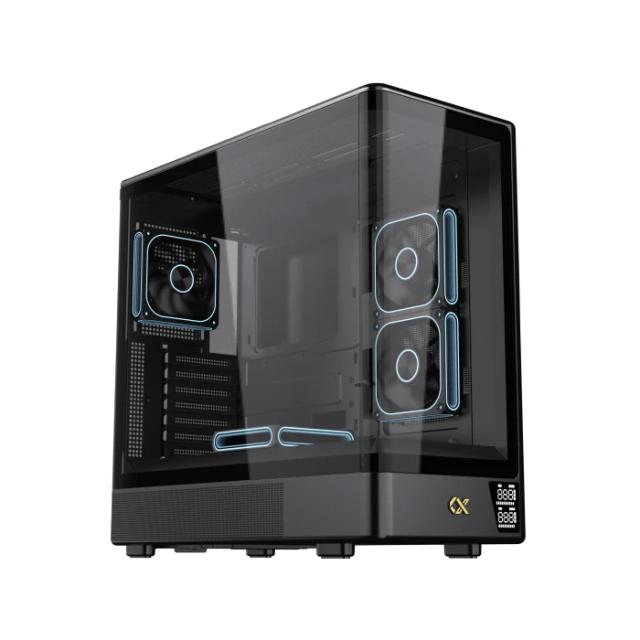 Кутия XIGMATEK Moon DGT Black , Middle Tower, 1x USB 3.0, 1x USB 2.0, HD Audio, EATX / ATX / mATX / Mini-ITX