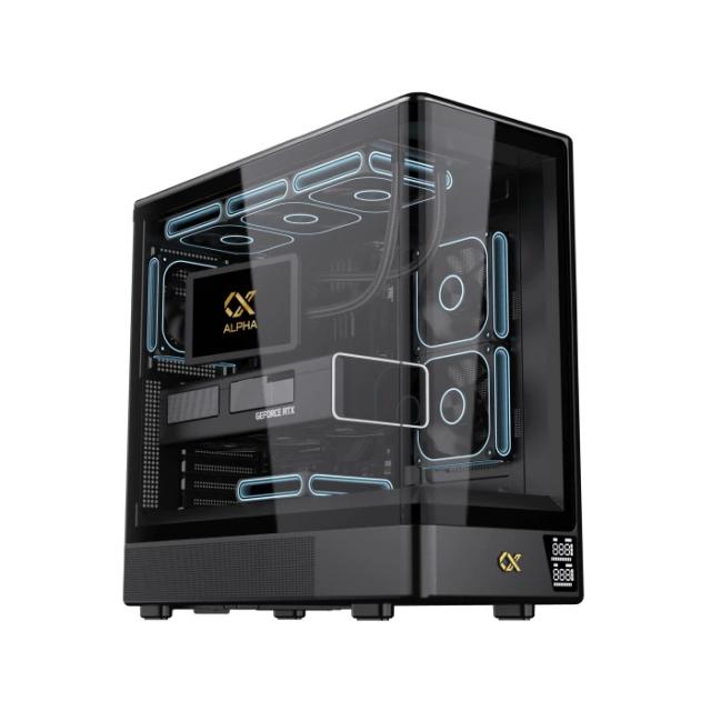Кутия XIGMATEK Moon DGT Black , Middle Tower, 1x USB 3.0, 1x USB 2.0, HD Audio, EATX / ATX / mATX / Mini-ITX
