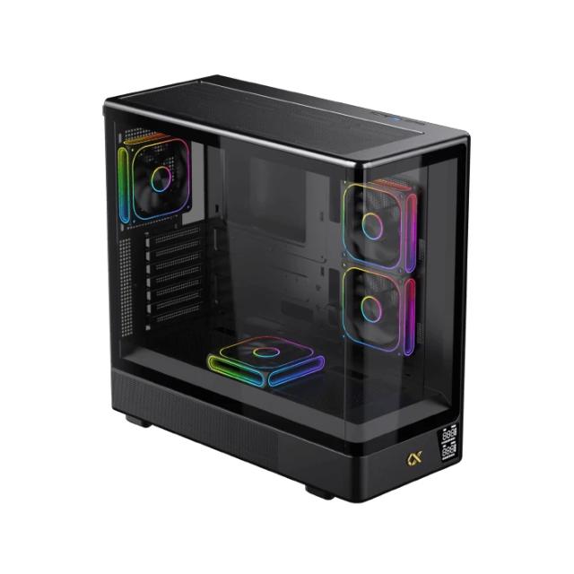 Кутия XIGMATEK Moon DGT Black , Middle Tower, 1x USB 3.0, 1x USB 2.0, HD Audio, EATX / ATX / mATX / Mini-ITX