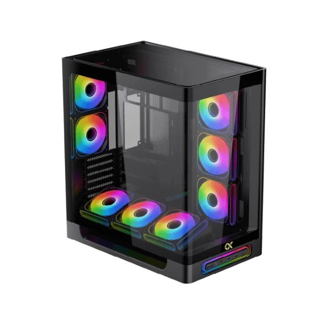 Кутия XIGMATEK Heaven Black , Middle Tower, 1x  USB 3.1 Type-C, 2x USB 3.0, HD Audio, EATX / ATX / mATX / Mini-ITX