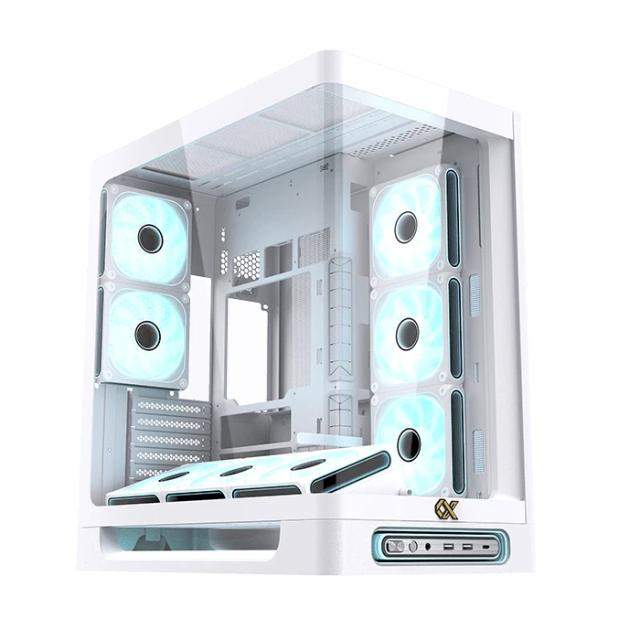 Кутия XIGMATEK Heaven Air White, Middle Tower, 1x USB 3.1 Type-C, 2x USB 3.0, HD Audio, EATX / ATX / mATX / Mini-ITX