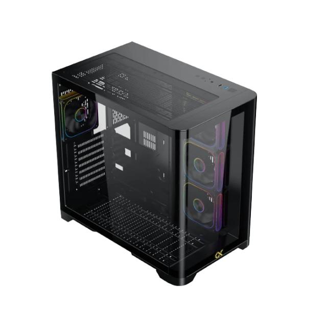 Кутия XIGMATEK Crystal Storm V2 Black , Middle Tower, 1x USB 3.0, 1x USB 3.0, HD Audio, EATX / ATX / mATX / Mini-ITX