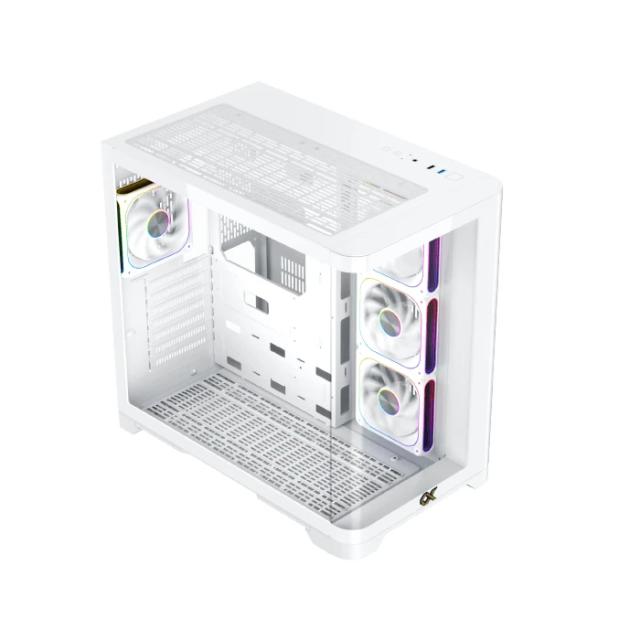 Кутия XIGMATEK Crystal Storm V2 White, Middle Tower, 1x USB 3.0, 1x USB 3.0, HD Audio, EATX / ATX / mATX / Mini-ITX