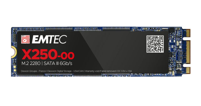 EMTEC X250 POWER PLUS SSD 256GB, M2 SATA (2280)