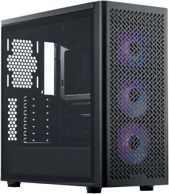 Кутия Cooler Master Elite 500 Black, Middle Tower, 1x USB 3.0, 1x USB Type-C, 1x HD Audio, E-ATX / ATX Micro / ATX / Mini ITX / BTF Съвместимост