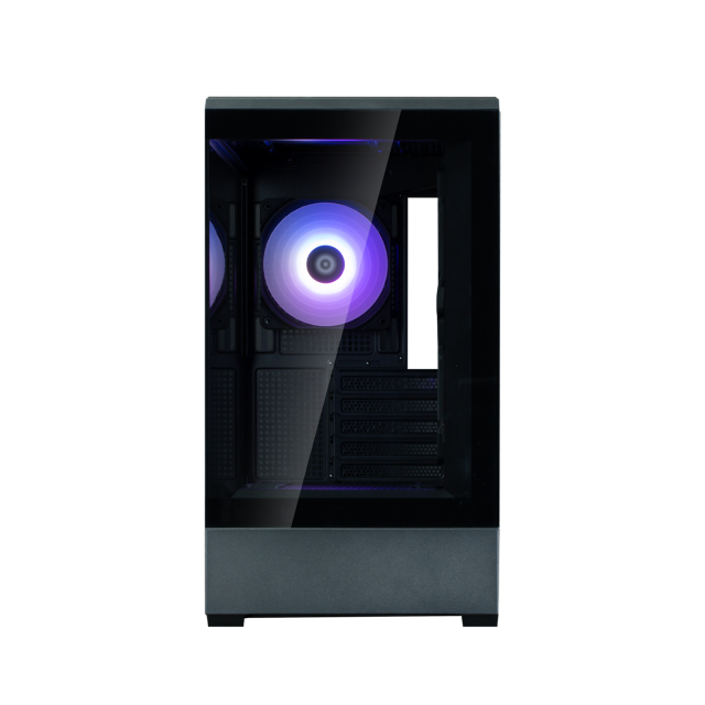 Кутия Zalman P30 V2 Black, Mini Tower, Tempered Glass, 1 x USB Type-C, 1 x USB 3.0, HD Audio x 1, mATX / Mini-ITX
