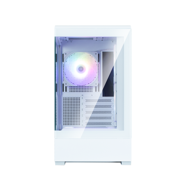 Кутия Zalman P30 V2 White, Mini Tower, Tempered Glass, 1 x USB Type-C, 1 x USB 3.0, HD Audio x 1, mATX / Mini-ITX