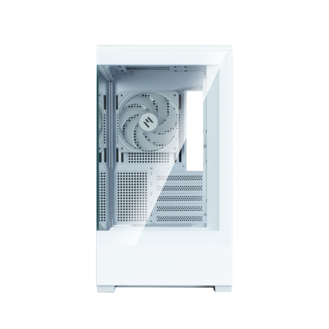 Кутия Zalman P30 V2 White, Mini Tower, Tempered Glass, 1 x USB Type-C, 1 x USB 3.0, HD Audio x 1, mATX / Mini-ITX