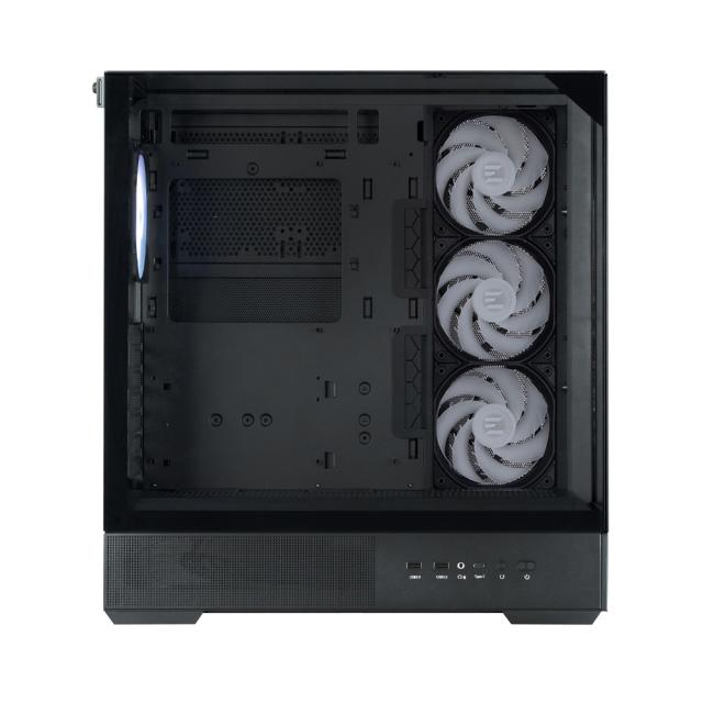 Кутия за компютър Zalman P40 Prism PLUS BLACK, Mid Tower, 1x USB Type-C, 2x USB 3.0, 1x HD Audio, ATX / mATX / Mini-ITX