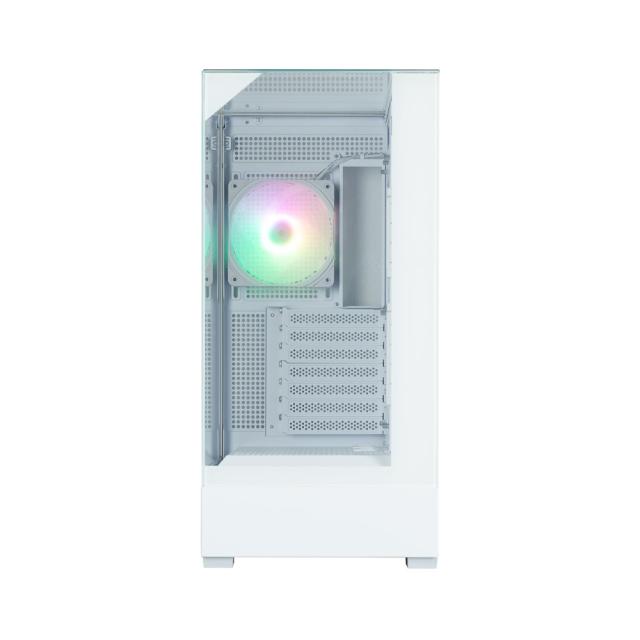 Кутия за компютър Zalman P40 Prism PLUS WHITE, Mid Tower, 1x USB Type-C, 2x USB 3.0, 1x HD Audio, ATX / mATX / Mini-ITX