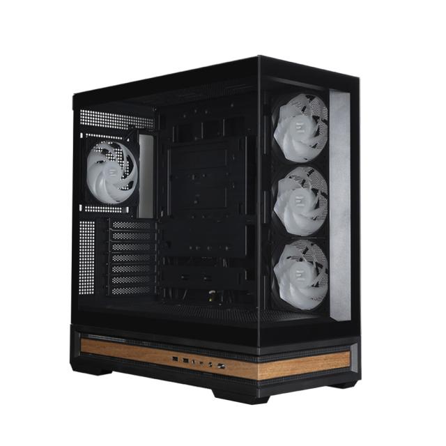 Кутия за компютър Zalman P40 NAMU BLACK, Mid Tower, 1x USB Type-C, 1x USB 3.0, 1x HD Audio, ATX / mATX / Mini-ITX
