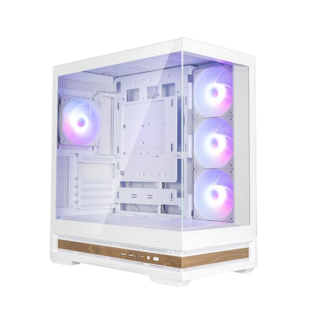 Кутия за компютър Zalman P40 NAMU WHITE, Mid Tower, 1x USB Type-C, 1x USB 3.0, 1x HD Audio, ATX / mATX / Mini-ITX