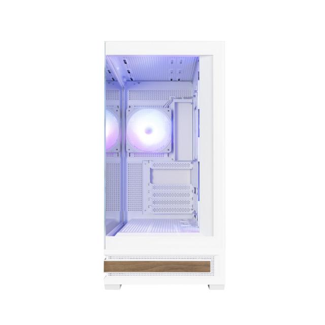 Кутия за компютър Zalman P40 NAMU WHITE, Mid Tower, 1x USB Type-C, 1x USB 3.0, 1x HD Audio, ATX / mATX / Mini-ITX
