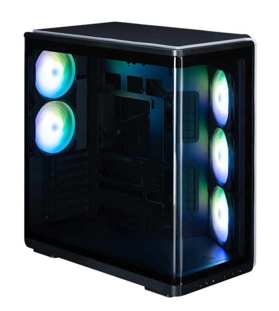 Кутия Zalman P60 Black, Mid-Tower, Tempered Glass, 1x USB 3.1 Type-C, 2x USB 3.0, 1x HD Audio, ATX / mATX / Mini-ITX