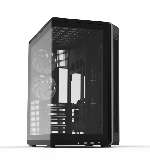 Кутия Zalman P60 Black, Mid-Tower, Tempered Glass, 1x USB 3.1 Type-C, 2x USB 3.0, 1x HD Audio, ATX / mATX / Mini-ITX