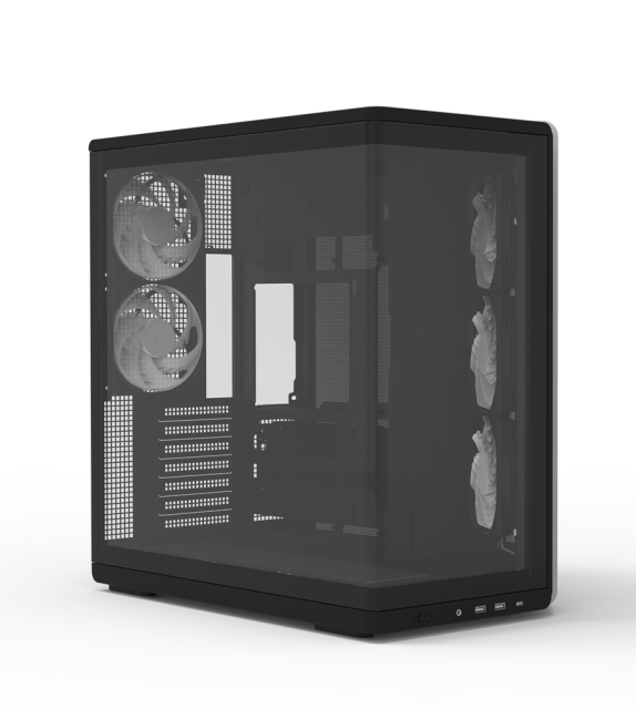 Кутия Zalman P60 Black, Mid-Tower, Tempered Glass, 1x USB 3.1 Type-C, 2x USB 3.0, 1x HD Audio, ATX / mATX / Mini-ITX