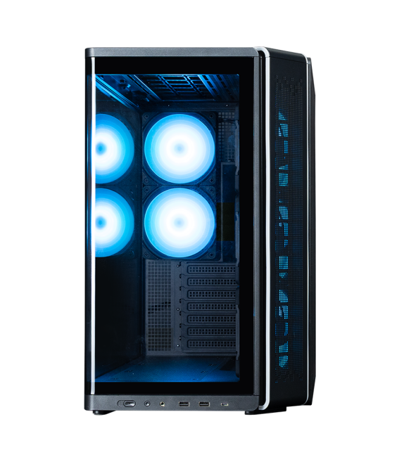 Кутия Zalman P60 Black, Mid-Tower, Tempered Glass, 1x USB 3.1 Type-C, 2x USB 3.0, 1x HD Audio, ATX / mATX / Mini-ITX