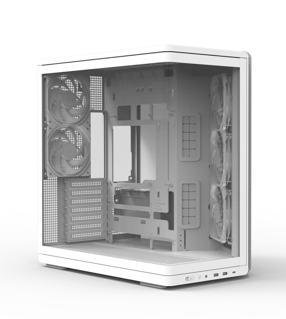 Кутия Zalman P60 DS White, Mid-Tower, Tempered Glass, 1x USB 3.1 Type-C, 2x USB 3.0, 1x HD Audio, ATX / mATX / Mini-ITX