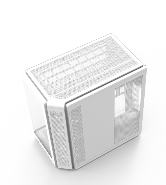 Кутия Zalman P60 DS White, Mid-Tower, Tempered Glass, 1x USB 3.1 Type-C, 2x USB 3.0, 1x HD Audio, ATX / mATX / Mini-ITX