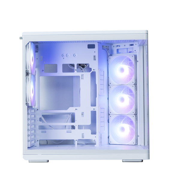 Кутия Zalman P60 DS White, Mid-Tower, Tempered Glass, 1x USB 3.1 Type-C, 2x USB 3.0, 1x HD Audio, ATX / mATX / Mini-ITX