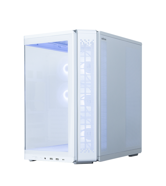 Кутия Zalman P60 DS White, Mid-Tower, Tempered Glass, 1x USB 3.1 Type-C, 2x USB 3.0, 1x HD Audio, ATX / mATX / Mini-ITX