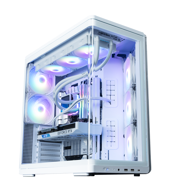 Кутия Zalman P60 DS White, Mid-Tower, Tempered Glass, 1x USB 3.1 Type-C, 2x USB 3.0, 1x HD Audio, ATX / mATX / Mini-ITX