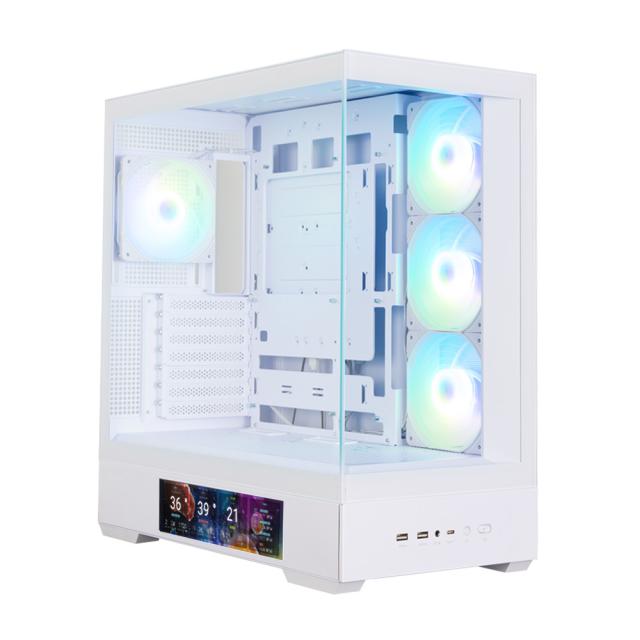 Кутия за компютър Zalman P40 DS White, Mid Tower, 1x USB Type-C, 2x USB 3.0, ATX / mATX / Mini-ITX