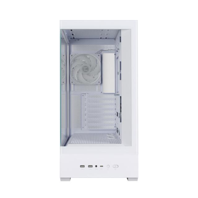 Кутия за компютър Zalman P40 DS White, Mid Tower, 1x USB Type-C, 2x USB 3.0, ATX / mATX / Mini-ITX