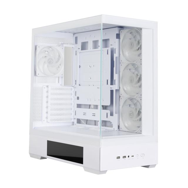 Кутия за компютър Zalman P40 DS White, Mid Tower, 1x USB Type-C, 2x USB 3.0, ATX / mATX / Mini-ITX