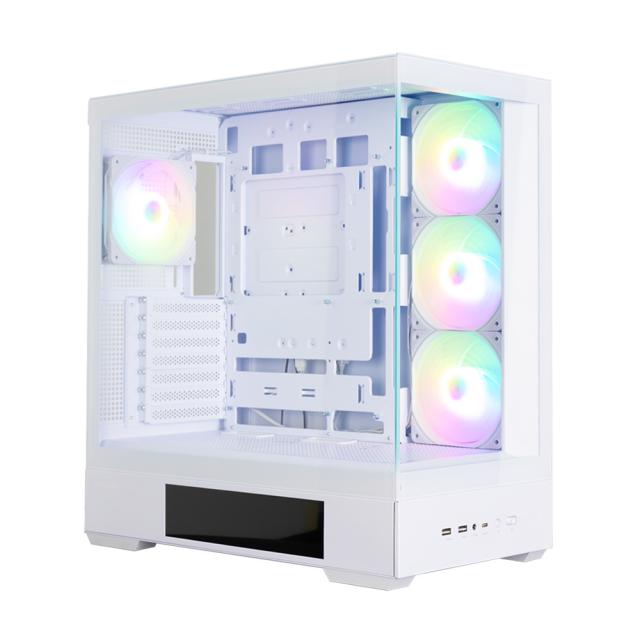Кутия за компютър Zalman P40 DS White, Mid Tower, 1x USB Type-C, 2x USB 3.0, ATX / mATX / Mini-ITX