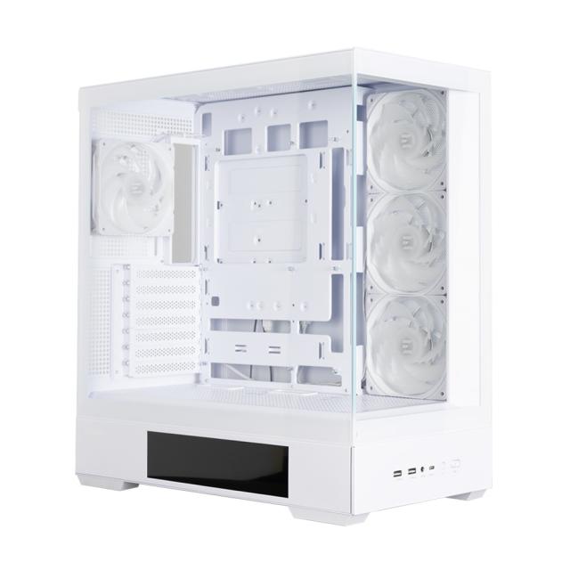 Кутия за компютър Zalman P40 DS White, Mid Tower, 1x USB Type-C, 2x USB 3.0, ATX / mATX / Mini-ITX