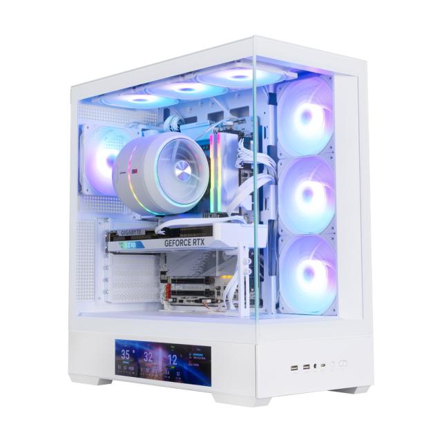 Кутия за компютър Zalman P40 DS White, Mid Tower, 1x USB Type-C, 2x USB 3.0, ATX / mATX / Mini-ITX