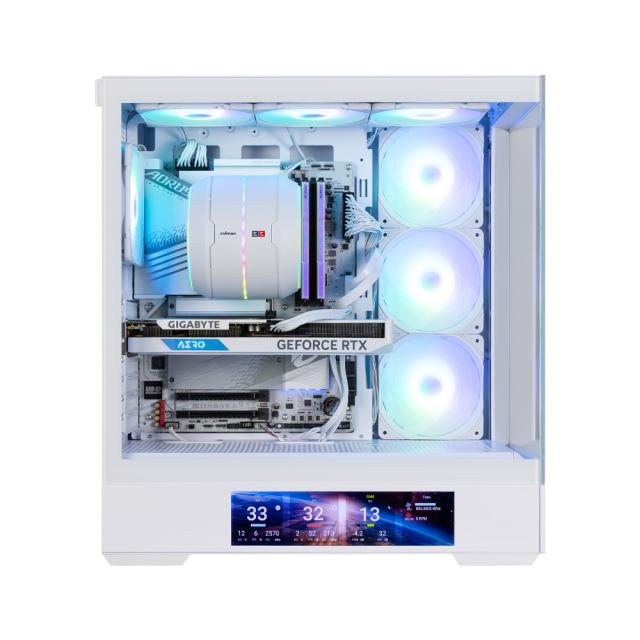 Кутия за компютър Zalman P40 DS White, Mid Tower, 1x USB Type-C, 2x USB 3.0, ATX / mATX / Mini-ITX