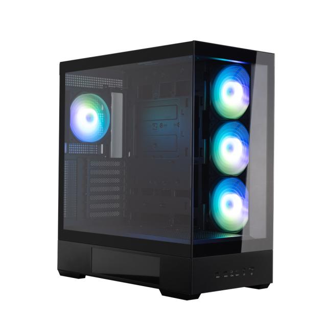 Кутия за компютър Zalman P40 DS Black, Mid Tower, 1x USB Type-C, 2x USB 3.0, ATX / mATX / Mini-ITX