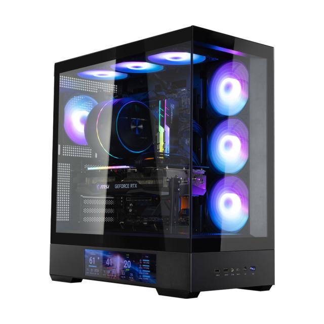 Кутия за компютър Zalman P40 DS Black, Mid Tower, 1x USB Type-C, 2x USB 3.0, ATX / mATX / Mini-ITX