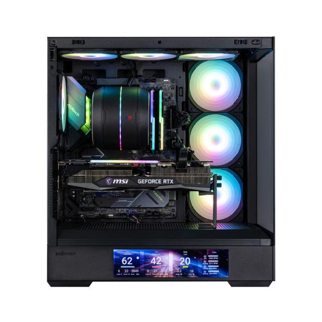 Кутия за компютър Zalman P40 DS Black, Mid Tower, 1x USB Type-C, 2x USB 3.0, ATX / mATX / Mini-ITX