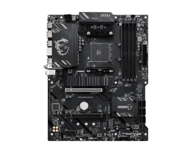 Дънна платка MSI B550 GAMING WIFI6E, AM4, 4x DDR4, 2x M2, 4x SATA 6Gb/s, HDMI, DisplayPort, ATX
