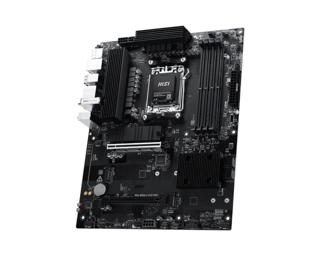 Дънна платка MSI PRO B850-S EVO WIFI, AM5, 4x DDR5, 3x M2, 4x SATA 6Gb/s, HDMI, DisplayPort, ATX
