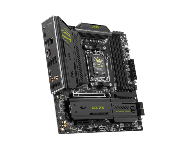 Дънна платка MSI MAG B850M MORTAR WIFI, AM5, 4x DDR5, 3x M2, 4x SATA 6Gb/s, HDMI, mATX